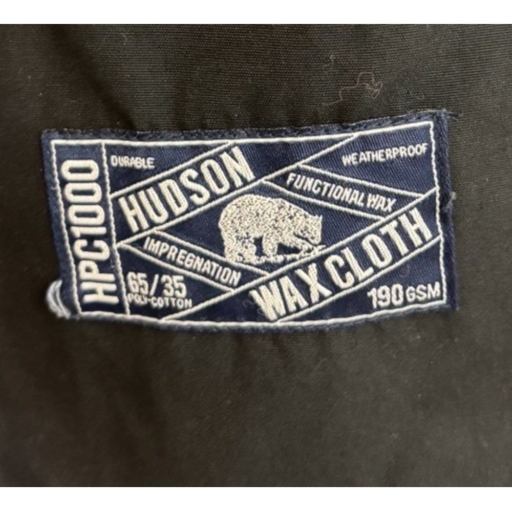 EUC Penfield Walpole Hudson Wax Cloth Field Jacket Men's L Black Corduroy Belted - Picture 7 of 14